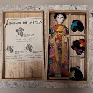Vintage Katsuraningyo Japanese Doll with Wigs